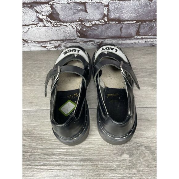 VTG TUK LADY LUCK Black Leather MaryJane Strap England Shoes Women 36EU/5.5M US - Picture 5 of 16